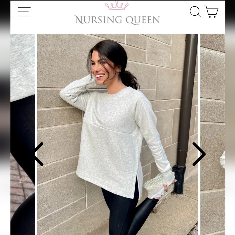 Nursing Queen Light Gray Sweatshirt
